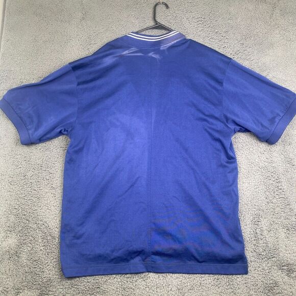 Nike Men's Size L Blue Windbreaker Short Sleeve Spellout Full Zip Vintage 2000's - Picture 10 of 12